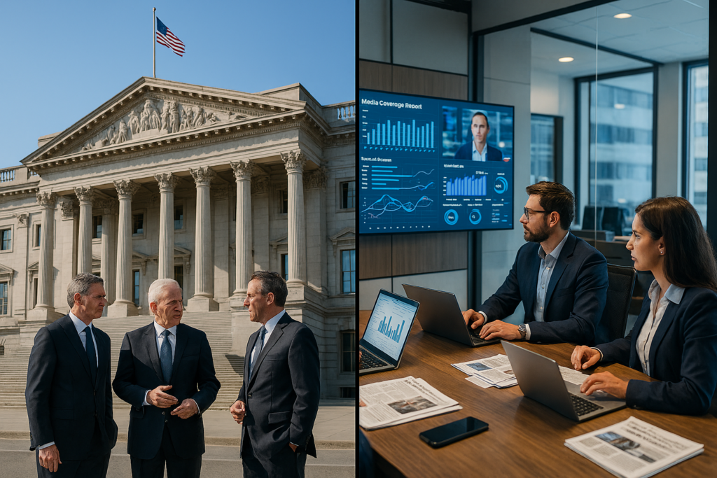 Centralized crisis messaging platform displaying aligned executive communications