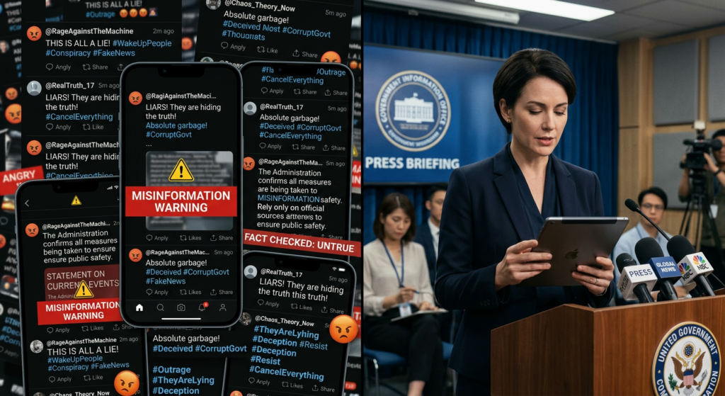  Contrast between unmanaged viral social media backlash and a structured government crisis communications response